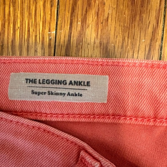 AG Adriano Goldschmied Sz 29 The Legging Ankle Super Skinny Jeans Flamingo Pink - Picture 4 of 7